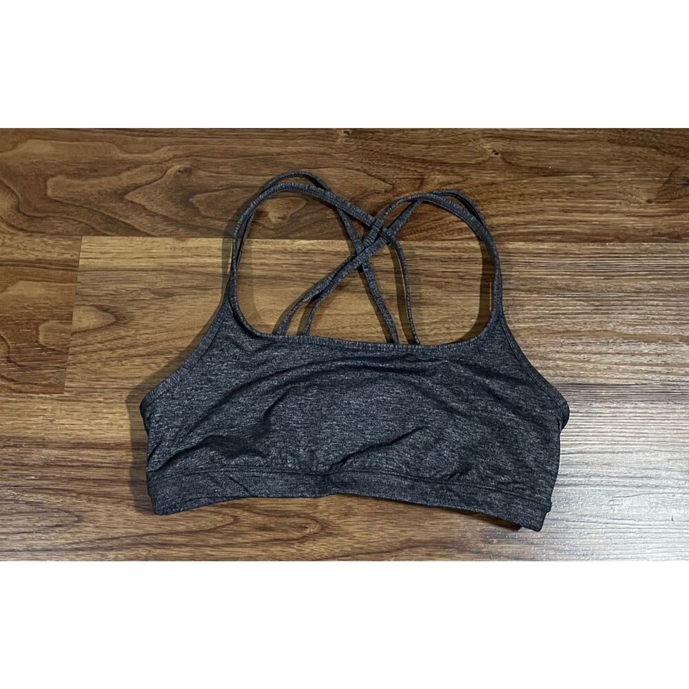 Athleta Herringbone Strappy Back Sports Bra Polyester Nylon Women's M NOT PADDED